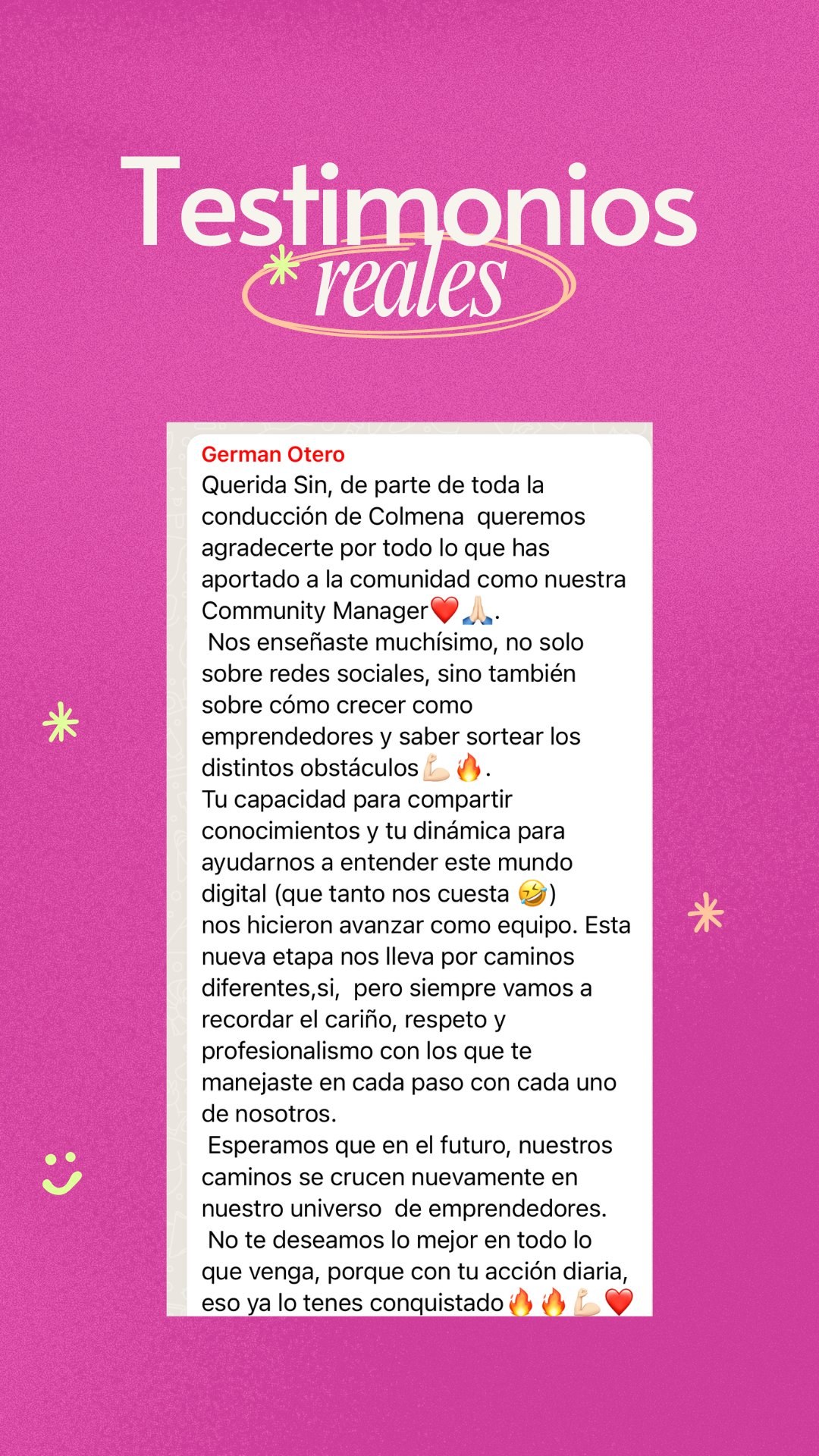 Captura de testimonio real 1